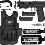 Tippmann TiPX Field Paintball Pistol Package Kit - Black