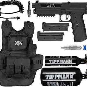 Tippmann TiPX Field Paintball Pistol Package Kit - Black