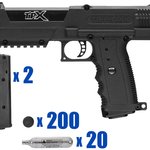 Tippmann TiPX Papa Paintball Pistol Package Kit - Black/Black