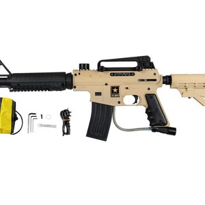 Tippmann US Army Alpha Black Elite Tactical Paintball Gun - Tan/Black