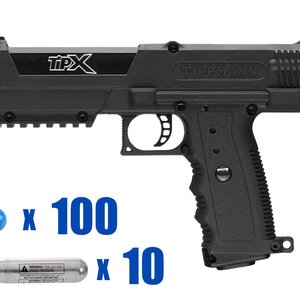 Tippmann TiPX Golf Paintball Pistol Package Kit - Black/Black