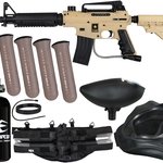 Tippmann US Army Alpha Black Elite Tactical Legendary Paintball Gun Package Kit - Tan