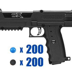 Tippmann TiPX Foxtrot Paintball Pistol Package Kit - Black/Black