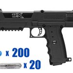 Tippmann TiPX India Paintball Pistol Package Kit - Black/Black