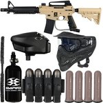 Tippmann US Army Alpha Black Elite Tactical Vendetta Paintball Gun Package Kit - Tan