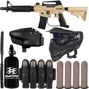 Tippmann US Army Alpha Black Elite Tactical Vendetta Paintball Gun Package Kit - Tan